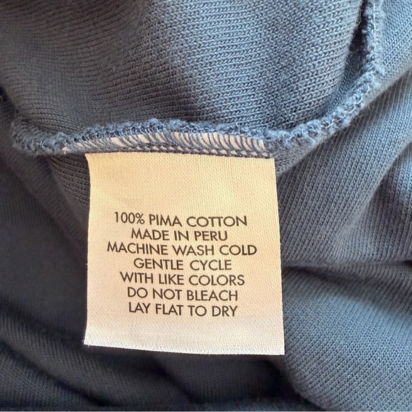 Atlantic-Pacific x Lake Pajamas Darcy Terry Cloth Button Front Shift Dress Navy - Picture 10 of 11